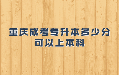 重庆成考专升本多少分可以上本科