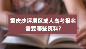 重庆沙坪坝区成人高考报名需要哪些资料?