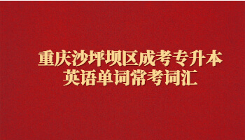 重庆沙坪坝区成考专升本英语单词常考词汇