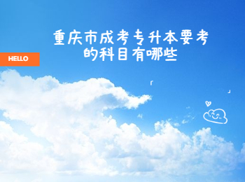 重庆市成考专升本科目