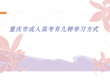 重庆市成人高考学习方式