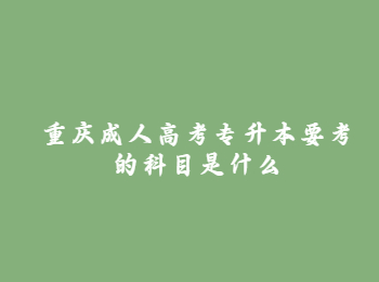 重庆成人高考  重庆成人高考专升本