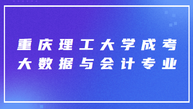 重庆理工大学成考大数据与会计专业